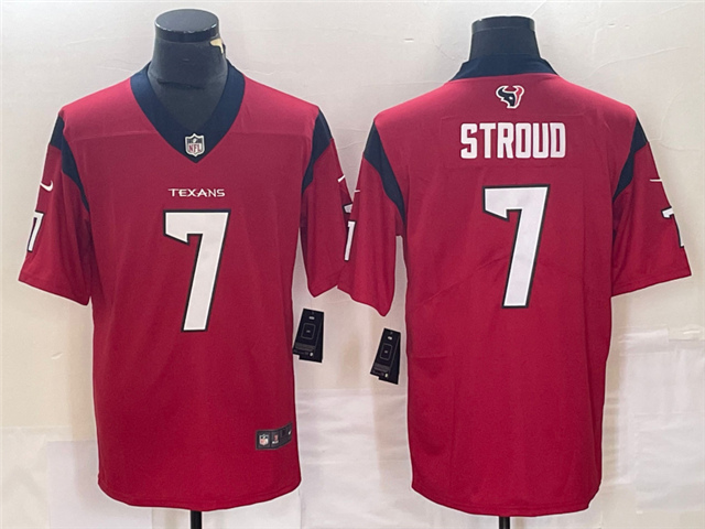 Houston Texans #7 C.J. Stroud Red Vapor Limited Jersey - Click Image to Close